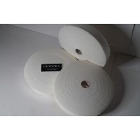 Бейка неэластичная бархотка из 6180 сумрачный белый (004) шир. 4,0см