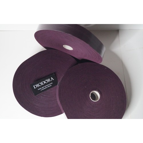 Бейка неэластичная бархотка из 6180 сливовое вино (076) шир. 4,0см