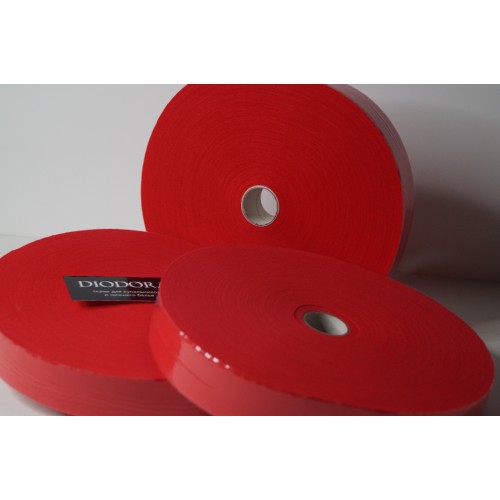 Бейка неэластичная бархотка из 6180 красный (100) шир. 4,0см