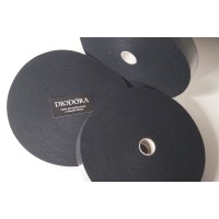 Бейка неэластичная бархотка из 6138 черный (170) шир. 4,0см