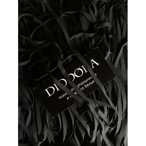 Резинка. Лента каучуковая 5x0,6 мм черный (170)