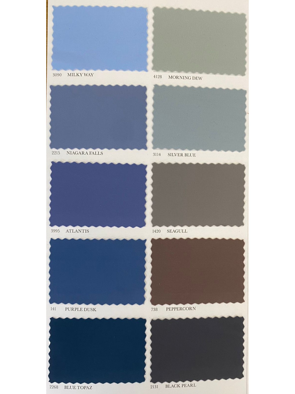 Карта цветов Lauma Fabrics
