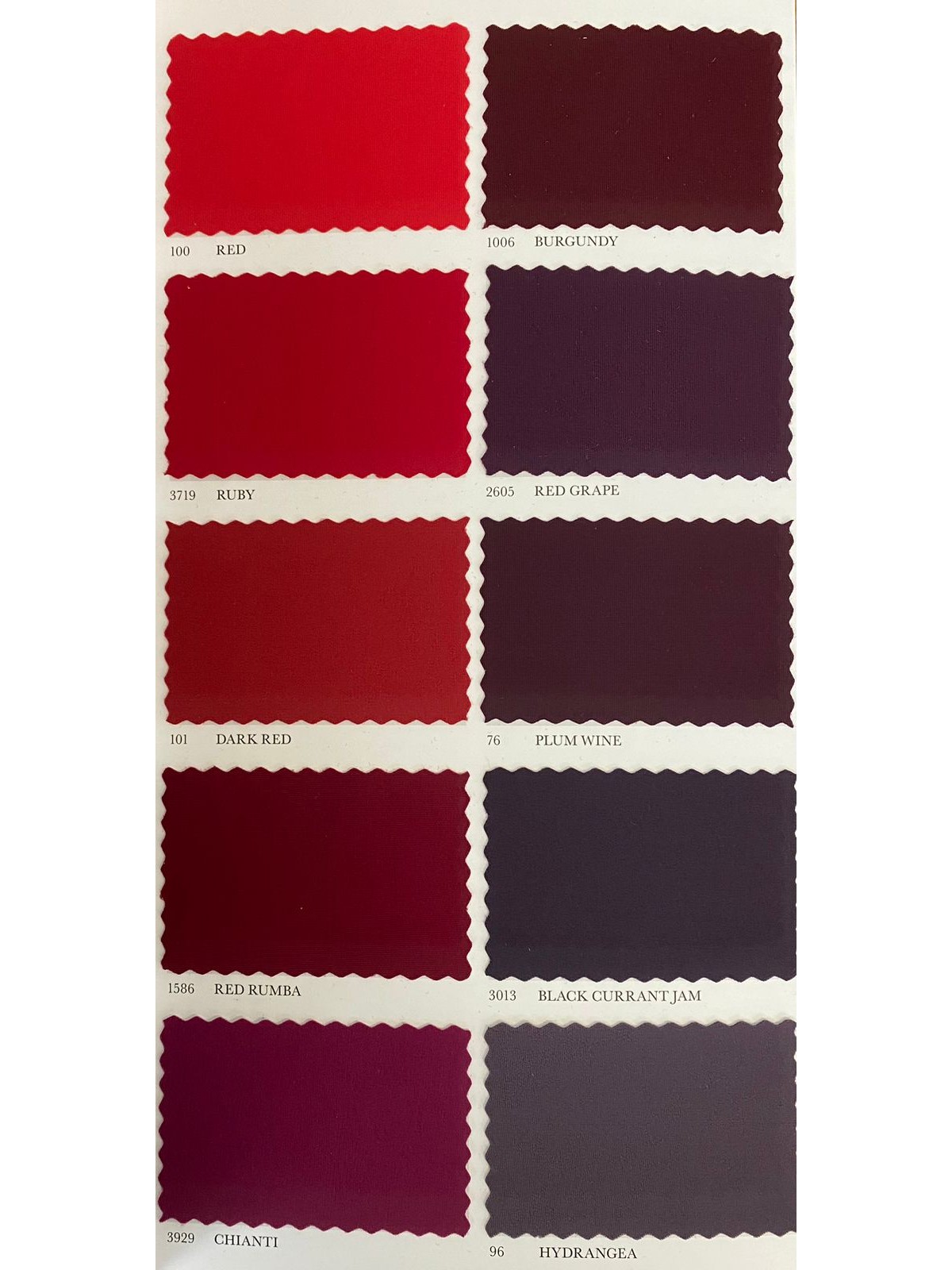 Карта цветов Lauma Fabrics