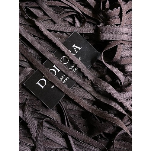 Лента отделочная эластичная 605/10 шоколадно коричневый (111)