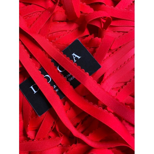 Лента отделочная эластичная 605/15 красный (100)