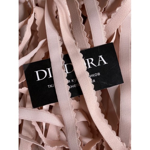 Лента отделочная эластичная 605/15 серебристый пион (168)