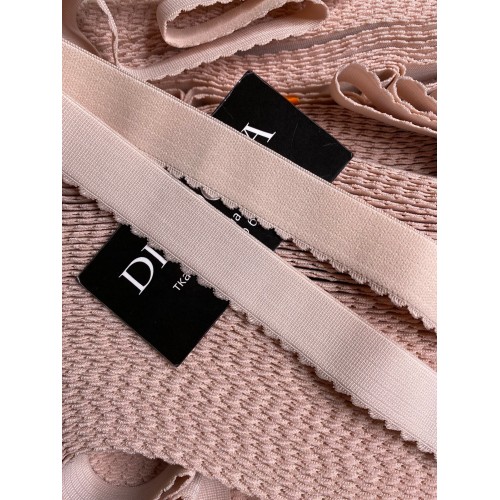 Лента отделочная эластичная 605/25 серебристый пион (168)