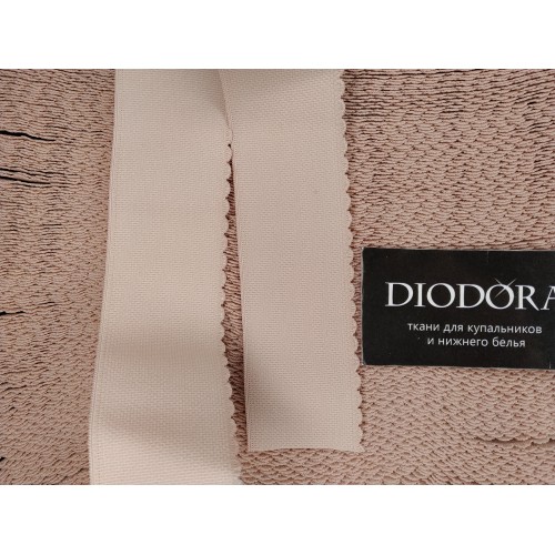 Лента отделочная эластичная 605/50 серебристый пион (168)