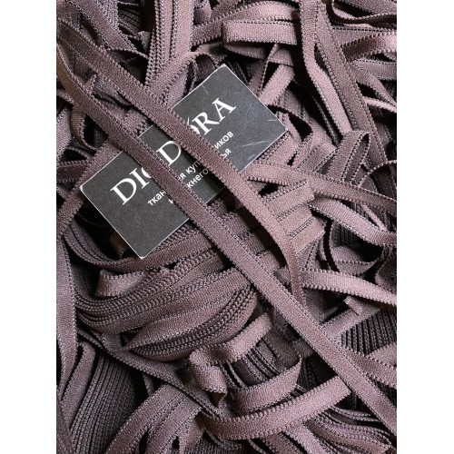 Лента бретелечная эластичная 612/10 шоколадно коричневый (111)