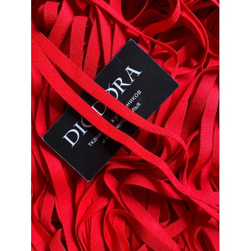 Лента отделочная эластичная 628/10 красный (100)