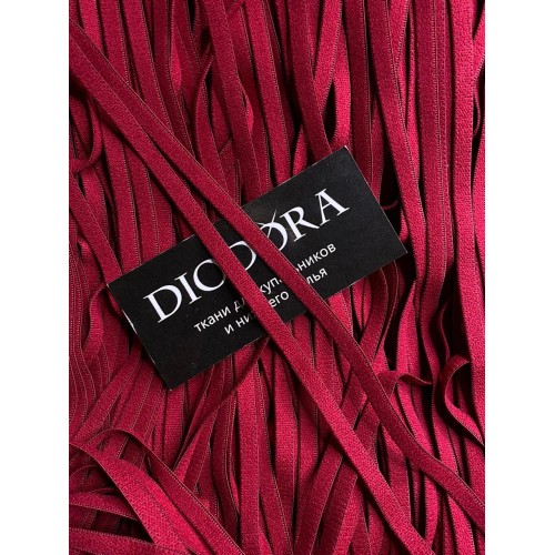 Лента отделочная эластичная 628/6 красная румба (1586)