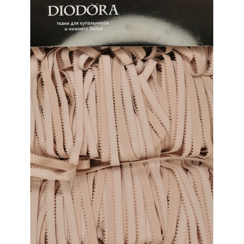 Лента отделочная эластичная 635/10 серебристый пион (168)