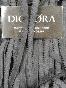 Лента отделочная эластичная 635/10 черный (170)