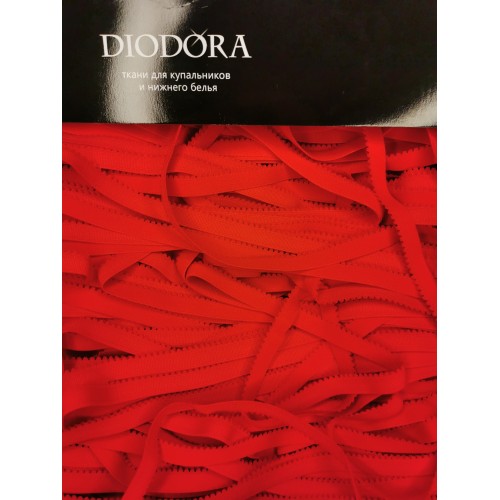 Лента отделочная эластичная 635/12 красный (100)