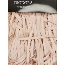 Лента отделочная эластичная 635/12 серебристый пион (168)