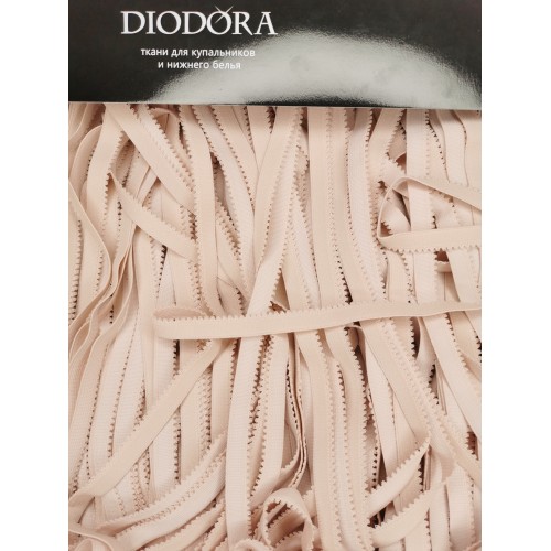 Лента отделочная эластичная 635/12 серебристый пион (168)