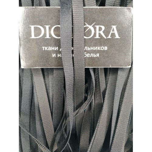Лента бретелечная эластичная 640/10 черный (170)