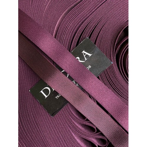 Лента бретелечная эластичная 640/20 сливовое вино (076)