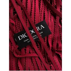 Лента отделочная эластичная 641/10 красная румба (1586)