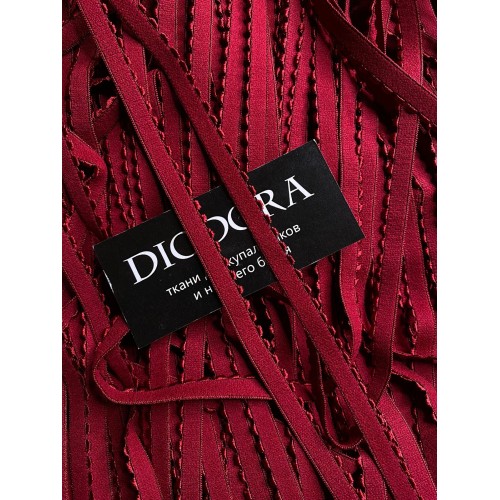 Лента отделочная эластичная 641/10 красная румба (1586)