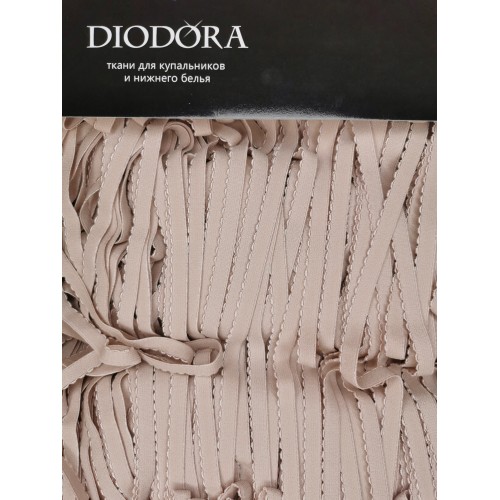 Лента отделочная эластичная 641/10 серебристый пион (168)