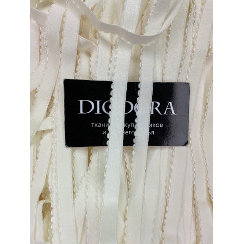 Лента отделочная эластичная 641/12 сумрачный белый (004)