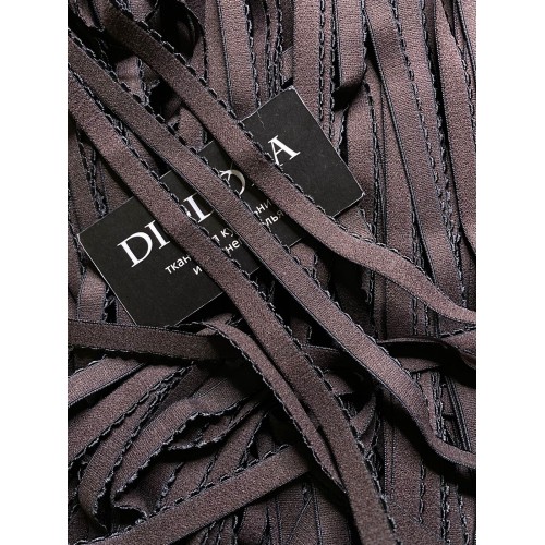 Лента отделочная эластичная 641/12 шоколадно коричневый (111)