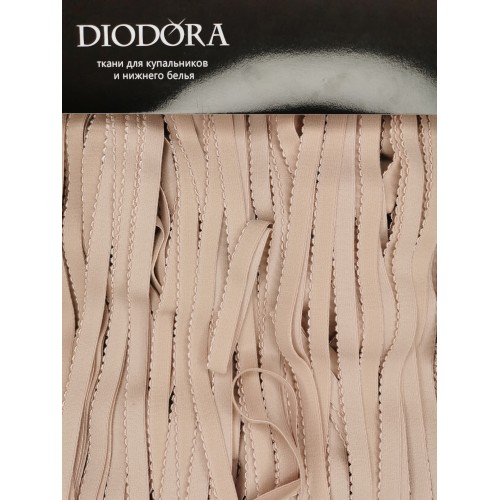 Лента отделочная эластичная 641/12 серебристый пион (168)