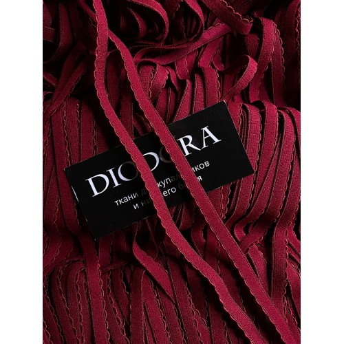 Лента отделочная эластичная 641/8 красная румба (1586)