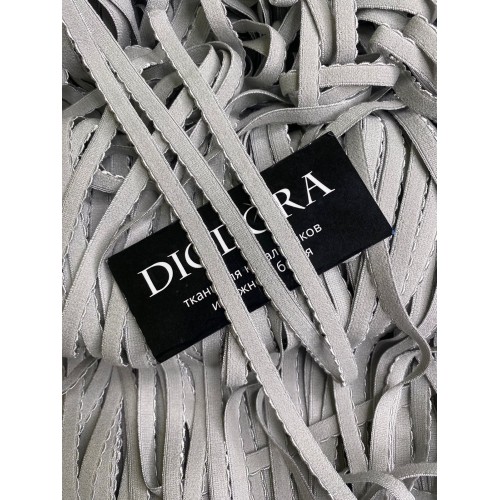 Лента отделочная эластичная 641/8 серебристый (166)