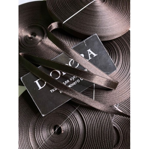 Лента отделочная неэластичная 643/10 шоколадно коричневый (111)