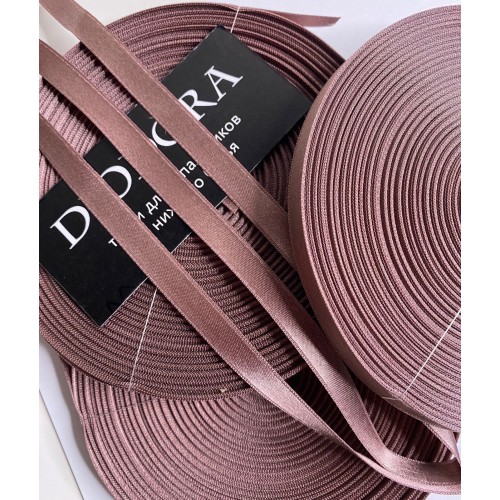 Лента отделочная неэластичная 643/10 кофейно розовый (885)