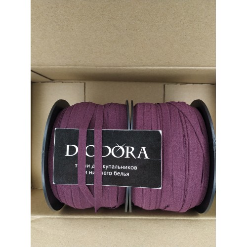 Лента отделочная эластичная 647/7 сливовое вино (076)