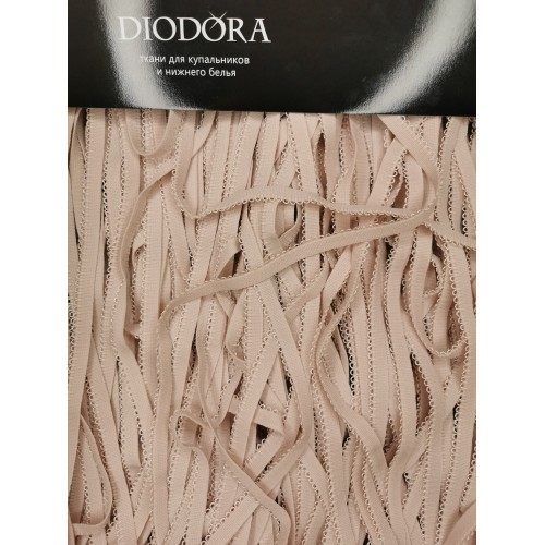 Лента отделочная эластичная 648/10 серебристый пион (168)