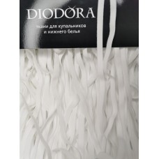 Лента отделочная эластичная 663/6 белый (001)