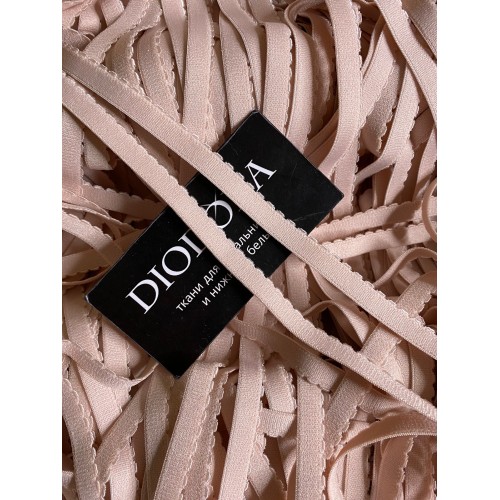 Лента отделочная эластичная 724/10 серебристый пион (168)