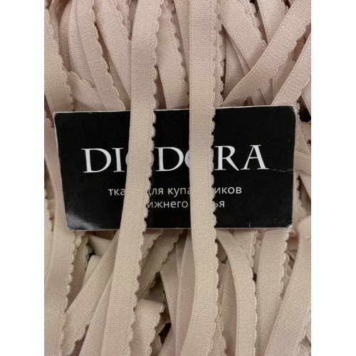 Лента отделочная эластичная 724/12 серебристый пион (168)