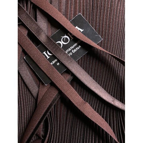 Лента бретелечная эластичная 740/15 шоколадно коричневый (111)