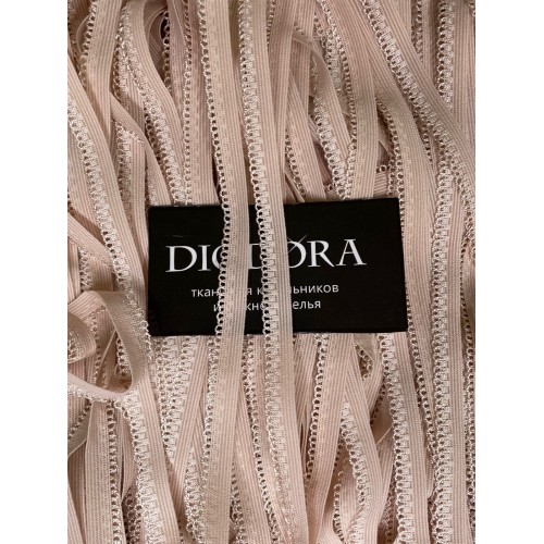 Лента отделочная эластичная K-264/11 серебристый пион (168)