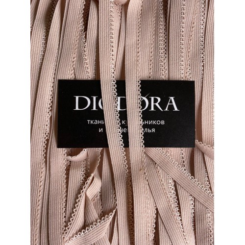 Лента отделочная эластичная K-94/10 серебристый пион (168)