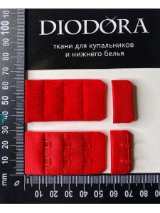 Застежка крючки-петли 285410-26AEH красный (100)