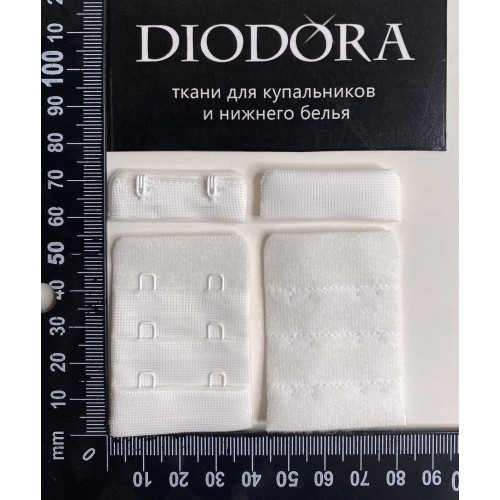 Застежка крючки-петли 385419-26AEH белый (001)