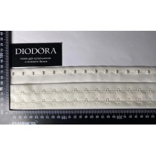 Застежка крючки-петли в рулоне 4419-2REH сумрачный белый (004)