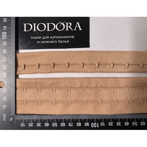 Застежка крючки-петли в рулоне 4419-2REH кофе с молоком (030)