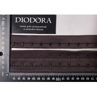 Застежка крючки-петли в рулоне 4419-2REH шоколадно коричневый (111)