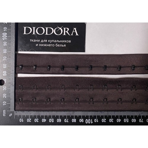 Застежка крючки-петли в рулоне 4419-2REH шоколадно коричневый (111)