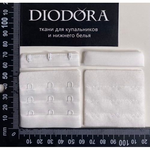 Застежка крючки-петли 575419-39AEH белый (001)