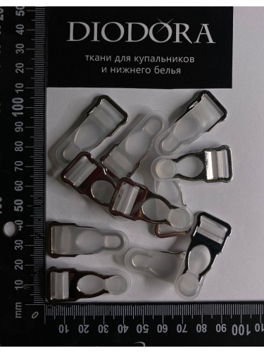Чулочный зажим. Застежка для чулок. Чулкодержатель AL-WY14 серебро (SS)