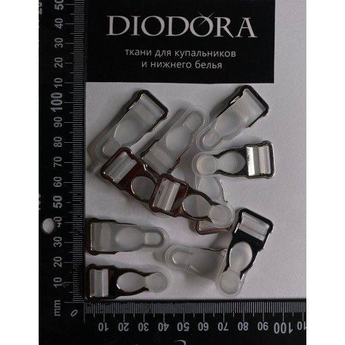 Чулочный зажим. Застежка для чулок. Чулкодержатель AL-WY14 серебро (SS)