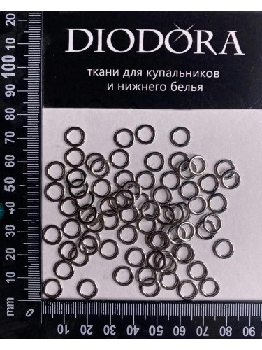 Кольцо металлическое AL006 серебро (SS)